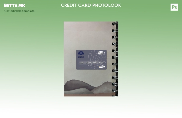 Модерен стил Argenitina Banco Macro S.A банкарска виза картичка photolook преден